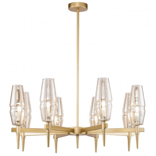 подвесная люстра maytoni lita h002pl-08g янтарная в Пятигорске
