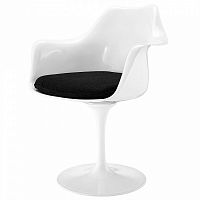 стул eero saarinen style tulip armchair черная подушка в Пятигорске