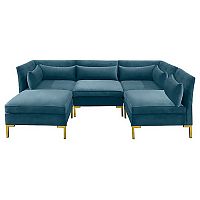 диван zara sectional угловой синий в Пятигорске