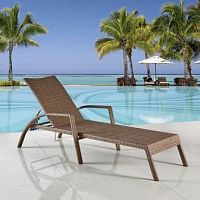 шезлонг-лежак из искуственного ротанга light brown в Пятигорске
