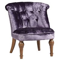 кресло sophie tufted slipper chair вельвет фиолетовое в Пятигорске