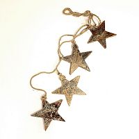 гирлянда новогодняя подвесная звезды золотые golden stars, 65 см в Пятигорске
