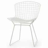 стул bertoia side кожаный standart белый в Пятигорске