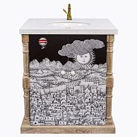тумба с раковиной старый город снег fornasetti в Пятигорске