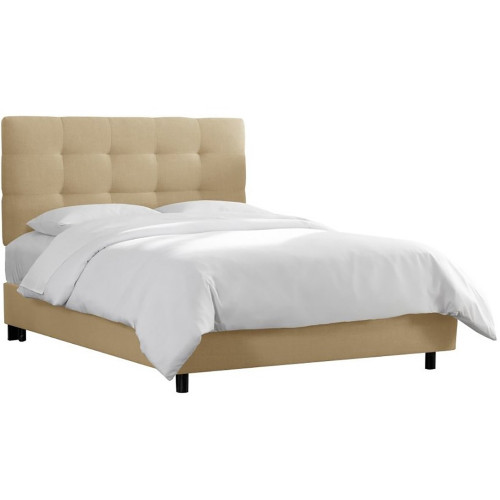 кровать двуспальная 160х200 бежевая alice tufted beige в Пятигорске