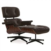 кресло eames style lounge chair палисандр коричневое в Пятигорске