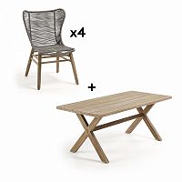 комплект мебели pack 621 brilliant стол + 4 стула от la forma (ex julia grup) в Пятигорске