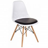 стул деревянный pc-011 белый / черный (eames style) в Пятигорске