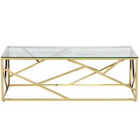 стол журнальный h-bridge gold 120*60*40см золотой в Пятигорске