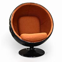 кресло ball chair черно-коричневое в Пятигорске