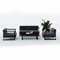лаунж зона на 4 персоны villino серый/черный в Пятигорске