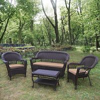 плетеный диван с креслами и столиком для отдыха на 4 персоны jilos в Пятигорске