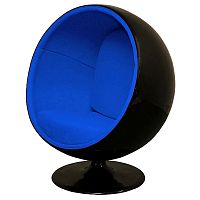 кресло eero ball chair синее с черным в Пятигорске