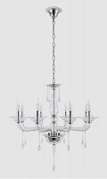 подвесная люстра crystal lux monica sp8 chrome/transparent в Пятигорске