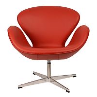 кресло arne jacobsen style swan chair красное в Пятигорске