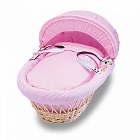 колыбель-переноска gift wicker moses basket натуральная, розовое белье в Пятигорске