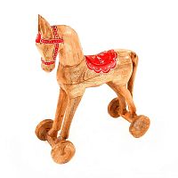 украшение новогоднее лошадка на колесах christmas horse, 40х30х13 см в Пятигорске